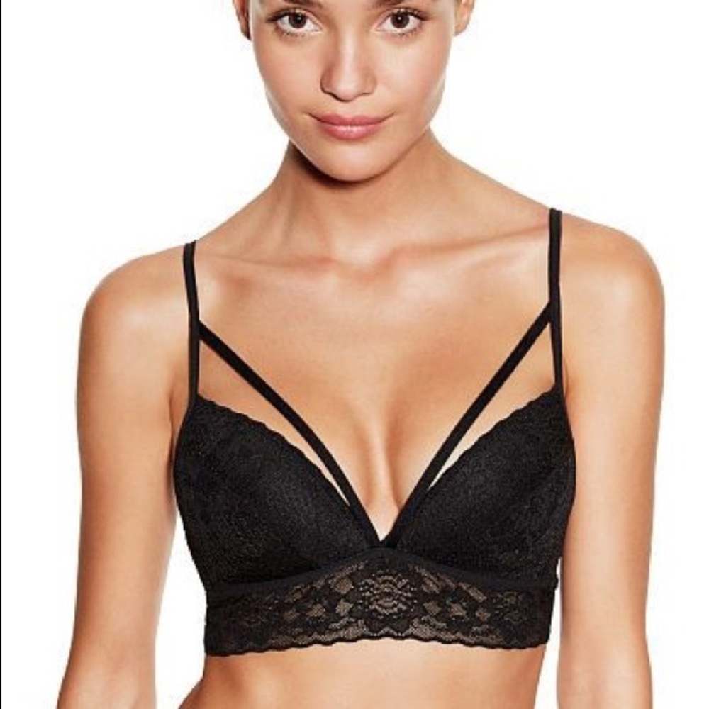 Victoria Secret black strappy bra bralette S